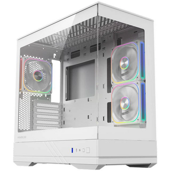  Корпус Powercase GT3 ARGB V2 (CMGT3WV2-A3), TG, Type-C, 3x 120мм ARGB PWM Fans, ARGB+PWM HUB, Nylon filters, белый, mATX 
