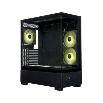 Корпус XASTRA Q500 6ARGB-FA-C6 Black (Q500-1FA36A-1FA24A-1FA12A-C6) ATX/Aquarium/Screewless/ 1x120mm,1x240,1x360 ARGB PWM FA fans/Argb+PWM HUB 6port 