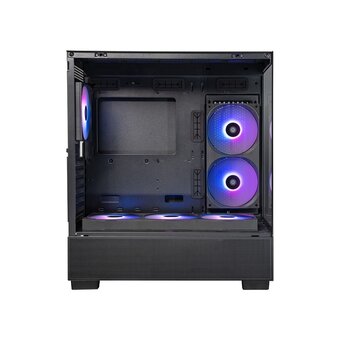  Корпус XASTRA Q500 6ARGB-FA-C6 Black (Q500-1FA36A-1FA24A-1FA12A-C6) ATX/Aquarium/Screewless/ 1x120mm,1x240,1x360 ARGB PWM FA fans/Argb+PWM HUB 6port 