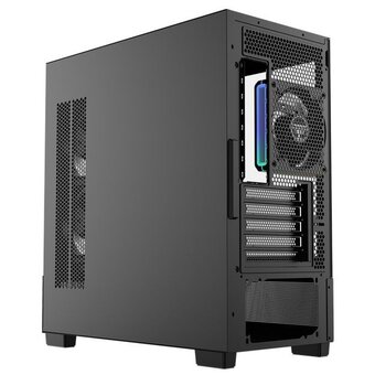  Корпус Powercase Vision Micro S4B V2 (CVMMSHBV2-A3), Tempered Glass, Type-C, 3x 120mm ARGB PWM Fan, ARGB+PWM HUB, чёрный, mATX 