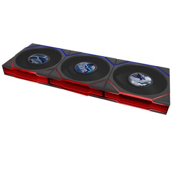  Комплект вентиляторов (3шт.) Lian Li Uni Fan TL LCD Flex 120 / 12TLLCD1F3B Black (G9F.12TLLCD1F3B.R0) / 120x124x28мм (PWM, ARGB, 1900 об/минa) 