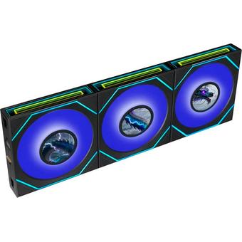  Комплект вентиляторов (3шт.) Lian Li Uni Fan SL Inf LCD Flex 120 / 12SLIND1F3B Black (G9F.12SLIND1F3B.R0) / 120x124x28мм (PWM, ARGB) 