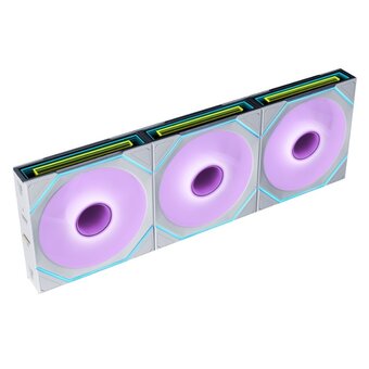  Комплект вентиляторов (3шт.) Lian Li Uni Fan SL Inf Flex 120 / 12SLIN1F3W White (G9F.12SLIN1F3W.R0) / 120x124x28мм (PWM, ARGB, 2300 об/мин, 29,2dBa) 