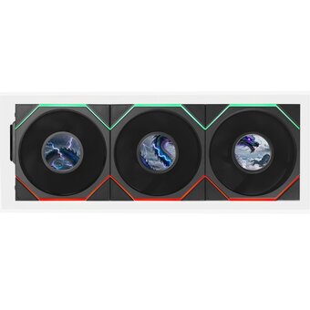  Комплект вентиляторов (3шт.) Lian Li Uni Fan TL LCD Flex 120 / 12TLLCD1F3B Black (G9F.12TLLCD1F3B.R0) / 120x124x28мм (PWM, ARGB, 1900 об/минa) 