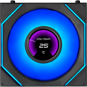  Комплект вентиляторов (3шт.) Lian Li Uni Fan SL Inf LCD Flex 120 / 12SLIND1F3B Black (G9F.12SLIND1F3B.R0) / 120x124x28мм (PWM, ARGB) 