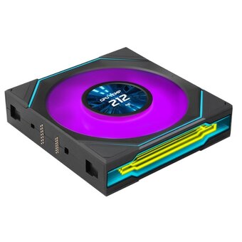  Комплект вентиляторов (3шт.) Lian Li Uni Fan SL Inf LCD Flex 120 Reverse Blade / 12RSLIND1F3B Black (G9F.12RSLIND1F3B.R0) / 120x124x28мм (PWM, ARGB) 