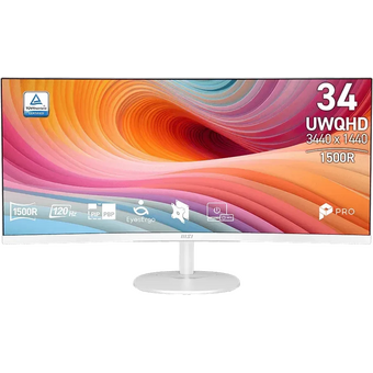  Монитор MSI PRO MP341CQW E12 (9S6-3PB2CT-211) Curved VA White 