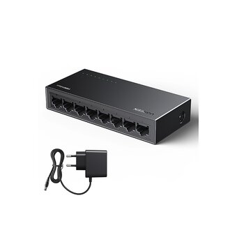  Коммутатор сетевой UGREEN CM834 (35499EU) 8-Port Gigabit Ethernet Switch PC+ABS Housing EU серый 