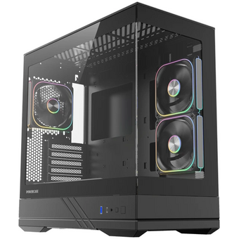  Корпус Powercase GT3 ARGB V2 (CMGT3BV2-A3), TG, Type-C, 3x 120мм ARGB PWM Fans, ARGB+PWM HUB, Nylon filters, черный, mATX 