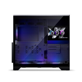  Корпус PHANTEKS XT V5-LCD, Black (PH-XT525VL_DBK01), 7" LCD Screen, 1x120mm + 1x360 ARGB Fan, Tempered Glass, ATX 