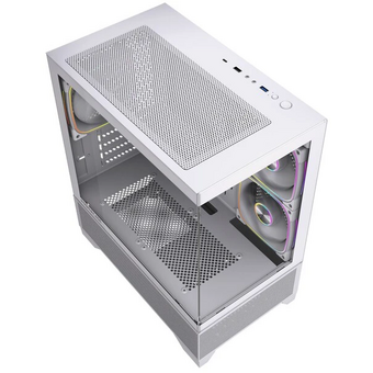  Корпус Powercase Vision Micro M4W (CVMM4FHW-A3), Tempered Glass, Type-C, 3x 120mm ARGB PWM Fan, ARGB+PWM HUB, белый, mATX 