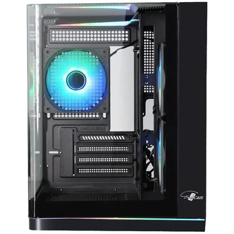  Корпус Eurocase M2751 черный, без БП, mATX, боковая и фронтальная панель из закалённого стекла, USB 3.0, USB Type-C 