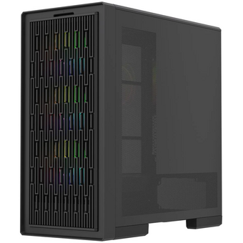  Корпус Powercase Intro ARGB (CJ235IB-A4), TG, Type-C, 4x 120mm ARGB PWM Fans, ARGB+PWM HUB, Nylon filters, чёрный, ATX 