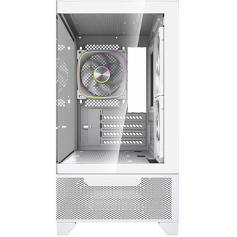  Корпус Powercase Vision Micro M4W (CVMM4FHW-A3), Tempered Glass, Type-C, 3x 120mm ARGB PWM Fan, ARGB+PWM HUB, белый, mATX 