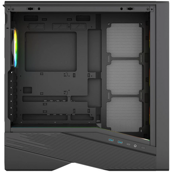 Корпус Powercase Intro ARGB (CJ235IB-A4), TG, Type-C, 4x 120mm ARGB PWM Fans, ARGB+PWM HUB, Nylon filters, чёрный, ATX 