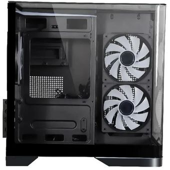  Корпус Eurocase M2751 черный, без БП, mATX, боковая и фронтальная панель из закалённого стекла, USB 3.0, USB Type-C 