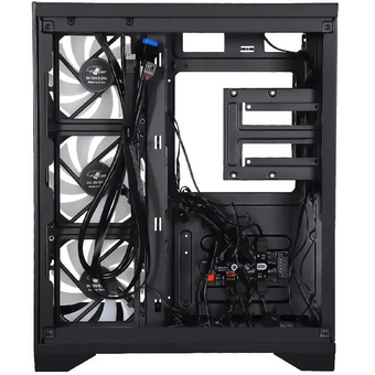  Корпус Eurocase A2751 черный, без БП, ATX, боковая и фронтальная панель из закалённого стекла, USB 3.0, USB Type-C 
