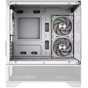  Корпус Powercase Vision Micro M4W (CVMM4FHW-A3), Tempered Glass, Type-C, 3x 120mm ARGB PWM Fan, ARGB+PWM HUB, белый, mATX 