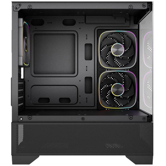  Корпус Powercase Vision Micro M4B (CVMM4FHB-A3), Tempered Glass, Type-C, 3x 120mm ARGB PWM Fan, ARGB+PWM HUB, чёрный, mATX 