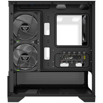  Корпус Powercase Vision Micro M4B (CVMM4FHB-A3), Tempered Glass, Type-C, 3x 120mm ARGB PWM Fan, ARGB+PWM HUB, чёрный, mATX 
