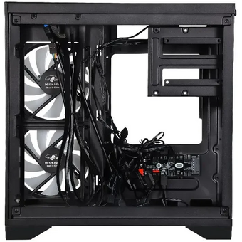 Корпус Eurocase M2751 черный, без БП, mATX, боковая и фронтальная панель из закалённого стекла, USB 3.0, USB Type-C 