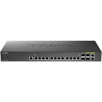 Коммутатор управляемый D-Link DXS-1210-16TC/B2A PROJ L2+ с 12 портами 10GBase-T, 2 портами 10GBase-X SFP+ и 2 комбо-портами 10GBase-T/SFP+ 