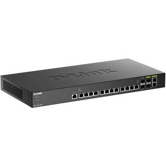  Коммутатор управляемый D-Link DXS-1210-16TC/B2A PROJ L2+ с 12 портами 10GBase-T, 2 портами 10GBase-X SFP+ и 2 комбо-портами 10GBase-T/SFP+ 