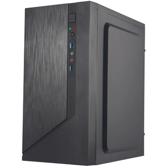  Корпус Foxline Forza FZ-015-U32 mATX black, без БП, w/o PSU, w/2xUSB3.0, no pwr cord, Fan 
