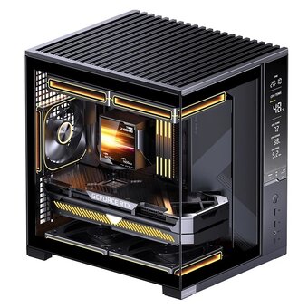  Корпус JONSBO D34 Black, mini-ITX, mATX, черный 