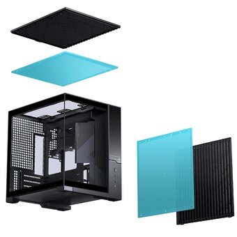  Корпус JONSBO D34 Black, mini-ITX, mATX, черный 
