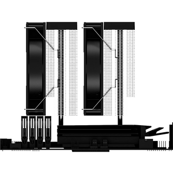  Кулер ID-COOLING Frozn A620 Pro XE LGA1954/1851/1700/1200/115X/AM5/AM4 (TDP 260W, PWM, черный, 6 тепл.трубок + медная база, Dual Fan 120mm) 