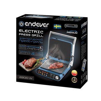  Гриль ENDEVER Grillmaster-255 silver/blue 
