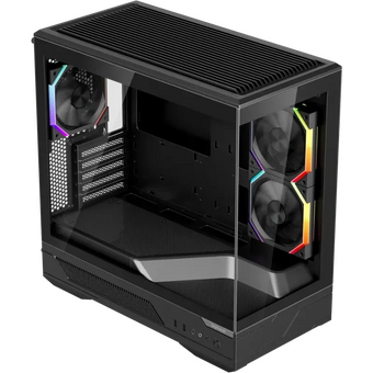  Корпус 1STPLAYER GM6 Black (GM6-BK-2FH7R-1FH7) / mATX / 3x120mm ARGB fans 