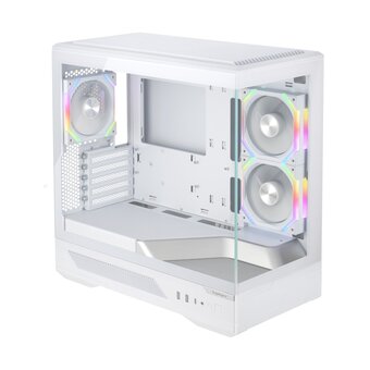  Корпус 1STPLAYER GM6 White (GM6-WH-2FH7R-W-1FH7-W) / mATX / 3x120mm ARGB fans 