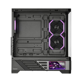  Корпус 1STPLAYER MC8 Black (MC8-BK-2FH7R-1FH7-HUB3) / ATX / 5.5" LCD display / 3x120mm ARGB fans hub 