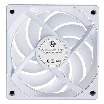  Вентилятор Lian Li Uni Fan CL Flex 120 Reverse Blade / 12RCL1F1W White (G9F.12RCL1F1W.R0) / 120x124x28мм (PWM, ARGB, 2100 об/мин (Max.), 30.8dBa) 