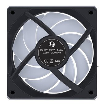  Вентилятор Lian Li Uni Fan CL Flex 120 Reverse Blade / 12RCL1F1B Black (G9F.12RCL1F1B.R0) / 120x124x28мм (PWM, ARGB, 2100 об/мин (Max.), 30.8dBa) 