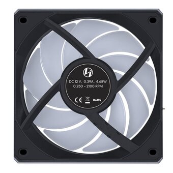 Вентилятор Lian Li Uni Fan CL Flex 120 / 12CL1F1B Black (G9F.12CL1F1B.R0) / 120x124x28мм (PWM, ARGB, 2150 об/мин (Max.), 29.8dBa) 