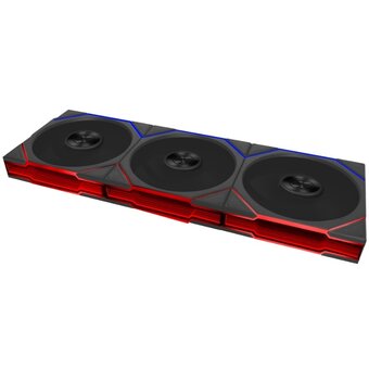  Комплект вентиляторов (3шт.) Lian Li Uni Fan TL Flex 120 / 12TL1F3B Black (G9F.12TL1F3B.R0) / 120x124x28мм (PWM, ARGB, 2600 об/мин (Max.), 33dBa) 