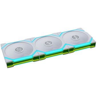  Комплект вентиляторов (3шт.) Lian Li Uni Fan SL Flex 120 / 12SL1F3W White (G9F.12SL1F3W.R0)/ 120x124,5x28мм (PWM, ARGB, 2000 об/мин (Max.), 29.1dBa) 