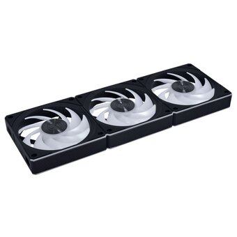  Комплект вентиляторов (3шт.) Lian Li Uni Fan CL Flex 120 / 12CL1F3B Black (G9F.12CL1F3B.R0) / 120x124x28мм (PWM, ARGB, 2150 об/мин (Max.), 29.8dBa) 
