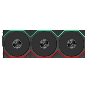  Комплект вентиляторов (3шт.) Lian Li Uni Fan TL Flex 120 Reverse Blade / 12RTL1F3B Black (G9F.12RTL1F3B.R0) / 120x124x28мм (PWM, ARGB, 2300 об/мин) 