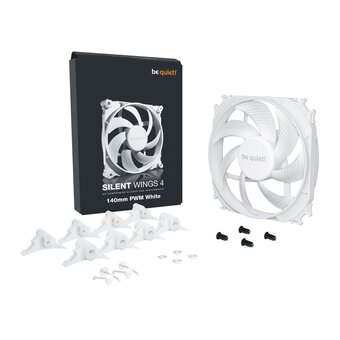  Кулер be quiet! Silent Wings 4 (BL116) 140mm PWM White (140x140x25mm, 4-pin 51.3CFM, 13.6dBA, 1100RPM) 
