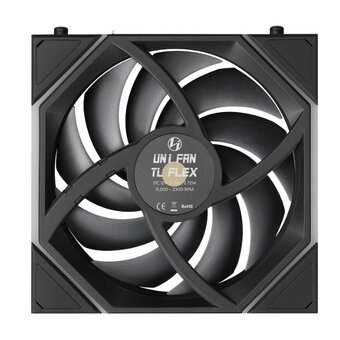  Комплект вентиляторов (3шт.) Lian Li Uni Fan TL Flex 120 Reverse Blade / 12RTL1F3B Black (G9F.12RTL1F3B.R0) / 120x124x28мм (PWM, ARGB, 2300 об/мин) 