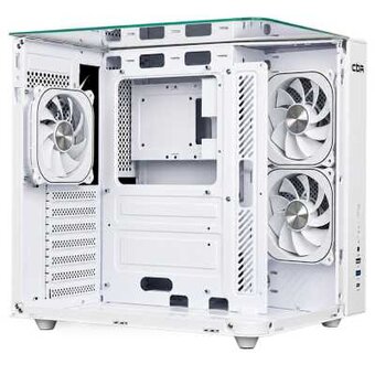  Корпус CBR Cube X860WT (PCC-ATX-X860WT-WPSU), без БП, ATX, 1*USB Type-C, 1*USB 3.0, 1*USB 2.0, HD Audio+Mic, 3*fans, White 
