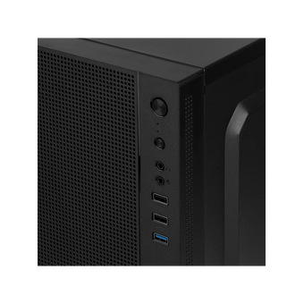  Корпус CBR MX12 (PCC-MATX-MX12-550W), Minitower c БП 550W PSU-550-12MD (550W/120mm), mATX, 1*USB 3.0, 2*USB 2.0, HD Audio+Mic, Black 