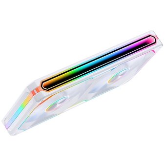  Вентилятор JONSBO XA-240WR (2 in 1) 242х123х28мм Reverse (PWM, ARGB LED, 700-1800об/мин, белый) Retail 