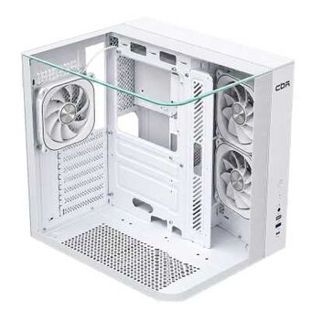  Корпус CBR Cube X860WT (PCC-ATX-X860WT-WPSU), без БП, ATX, 1*USB Type-C, 1*USB 3.0, 1*USB 2.0, HD Audio+Mic, 3*fans, White 