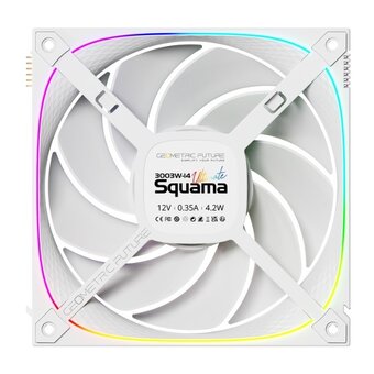  Комплект вентиляторов (3 шт.) Geometric Future Squama Ultimate 3003W-14 White (1F3003W314000) 140mm / ARGB, PWM, 140x140x30 mm, 800-2400 rpm 