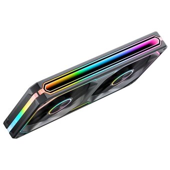  Вентилятор JONSBO XA-240BR (2 in 1) 242х123х28мм Reverse (PWM, ARGB LED, 700-1800об/мин, черный) Retail 